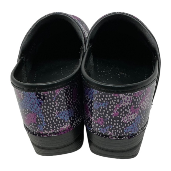 Dansko Patent Leather Professional Dotty Abstract Clogs - Picture 11 of 14